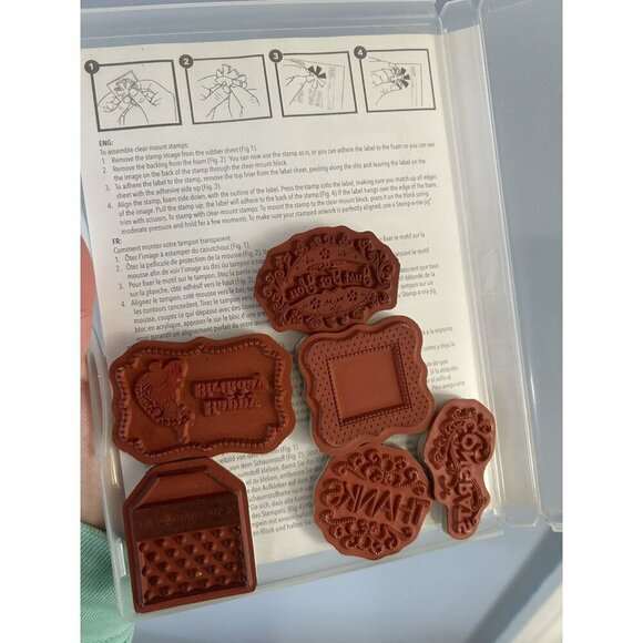 Stampin Up Tagtastic Rubber Hostess Stamp Set Birthday Thanks Congrats Border - Picture 9 of 9